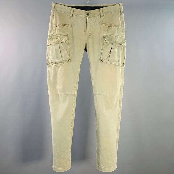 DEPARTMENT FIVE Size 34 Olive Cotton Cargo Jeans - Picture 1 of 8